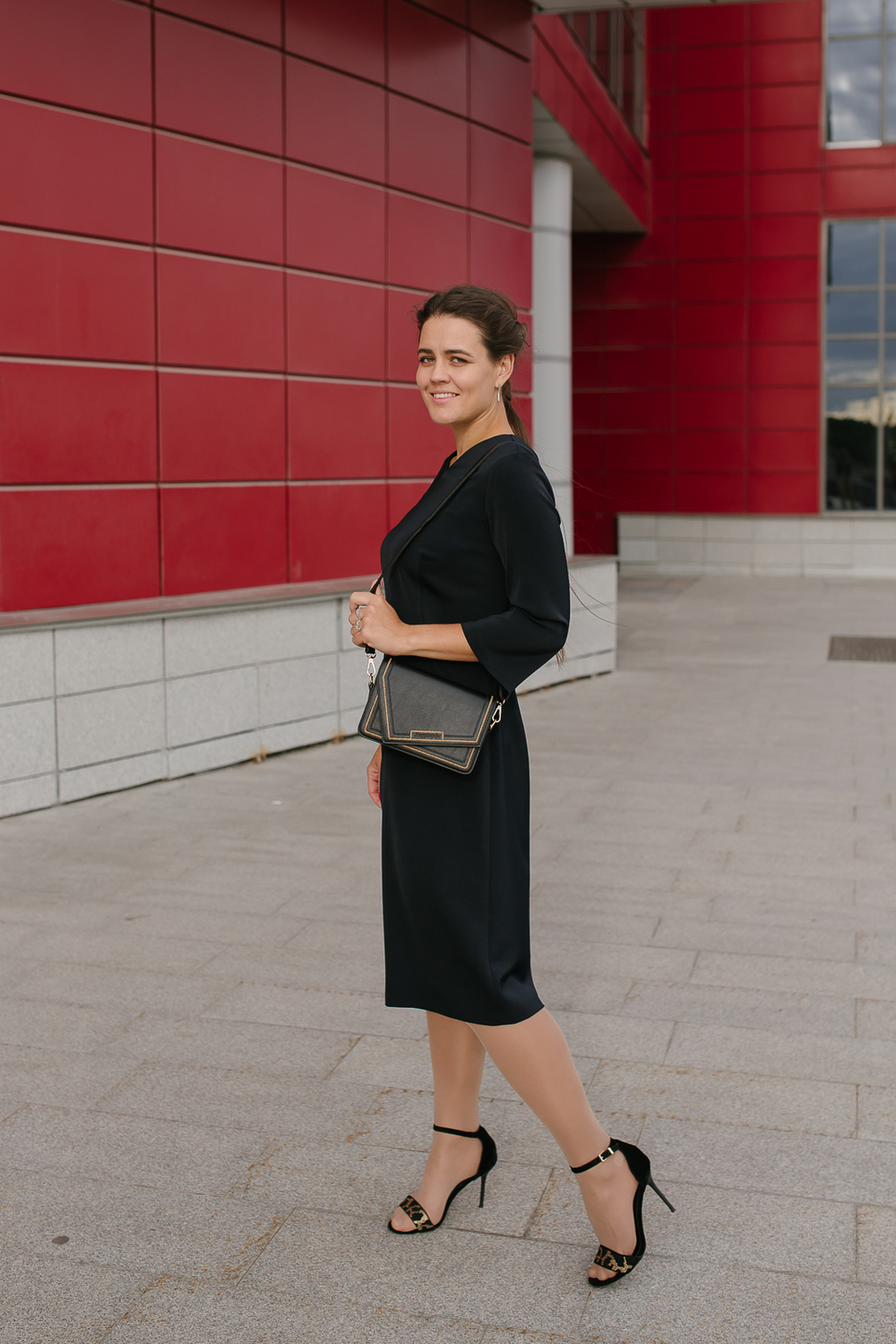 Офисное платье 2972ШЕ, Тёмно тёмно син #70ТТСи052972ШЕ