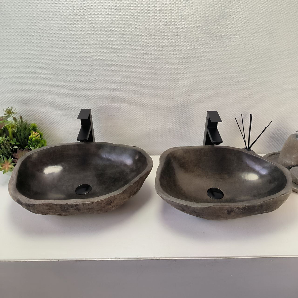 Раковина из речного камня RS63833 54*39*16 2шт 0127