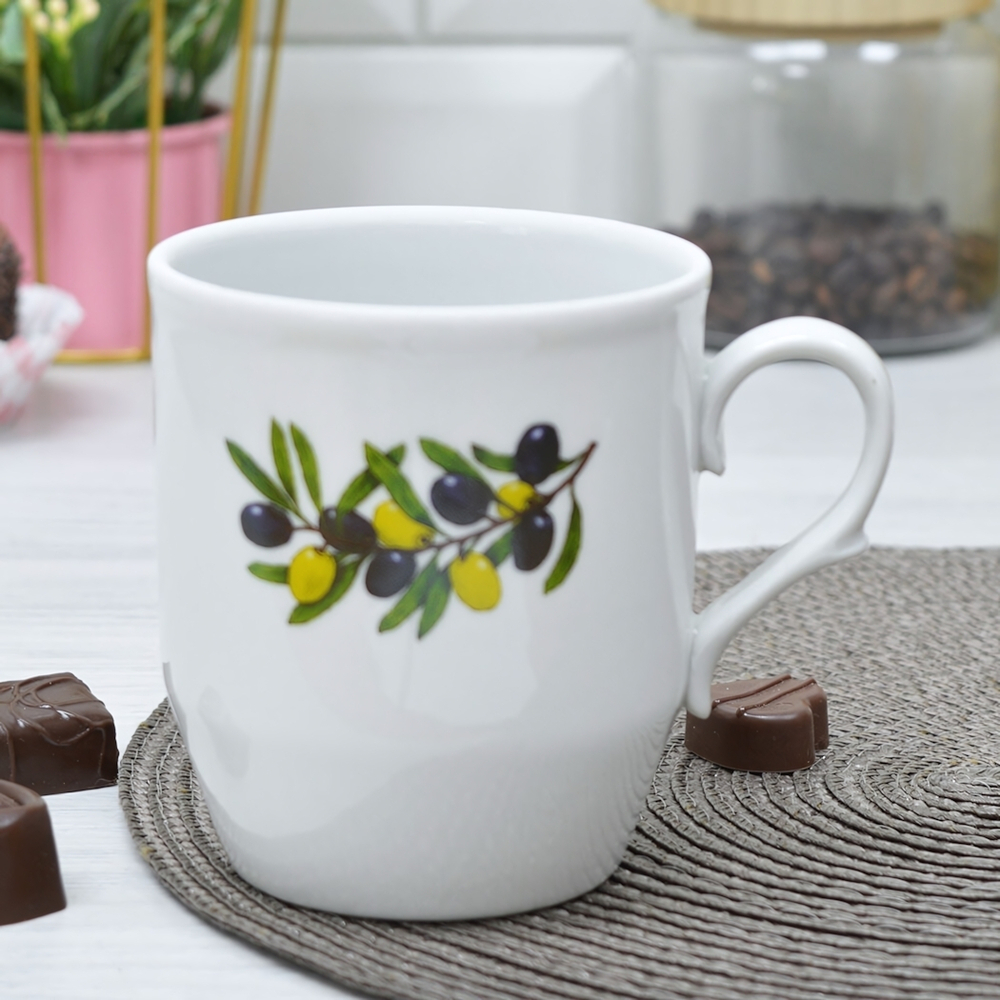 Кружка 350мл форма Русское поле Оливки