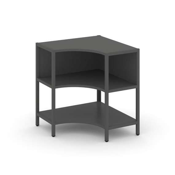 Shelf System Односекционный угловой стеллаж двухярусный SN.STMU-211 Антрацит/Металл Антрацит 810*810