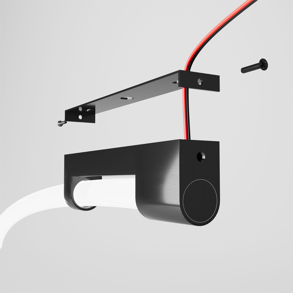 Накладные крепления для круглого гибкого неона Elektrostandard Full light FL 28160 черный