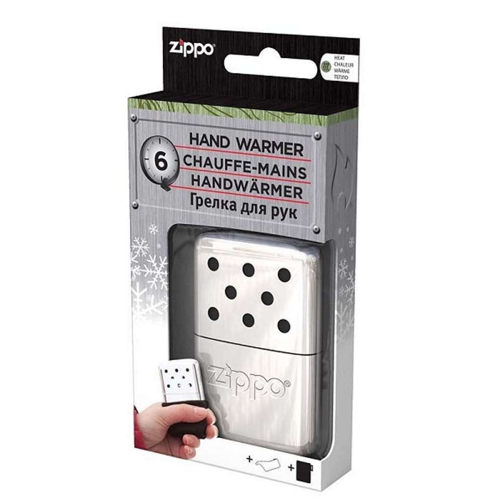 Каталитическая грелка серебристая Zippo с покрытием High Polish Chrome