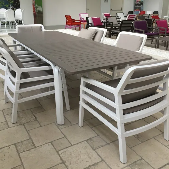 Стол раздвижной Alloro 210-280х100 см, тортора/белый