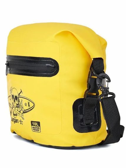 Гермосумка через плечо Sargan Скелетон-САП/Пляжка с доп.карманом 10 л желтый
