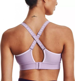 ТОП теннисный Under Armour Women's Infinity Mid Heather Cover Sports Bra - octane light heathe