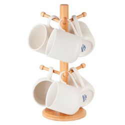 Набор из 6 кружек на подставке "Naturel" v=280мл. (подарочная упаковка)