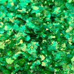 Хлопья Зелёный перламутр для дизайна ногтей, маникюра, бодиарта, макияжа...