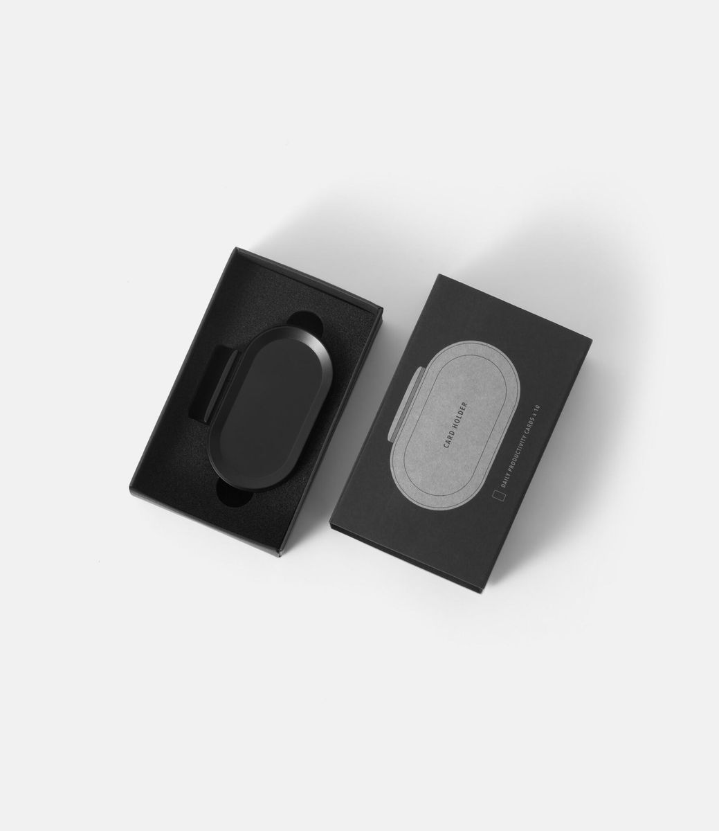 Novium Zinc Alloy Card Holder Black — магнитная визитница