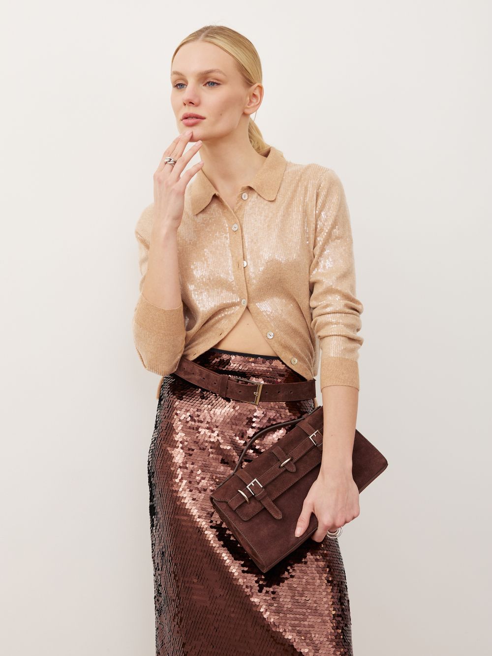 БАЗОВЫЙ РЕМЕНЬ ЗАМША ТЕМНЫЙ ШОКОЛАД