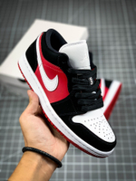 AIR JORDAN 1 LOW BLACK/WHITE/GYM RED