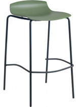 Табурет пластиковый барный Papatya X-Treme BSS Pro, антрацит, зеленый