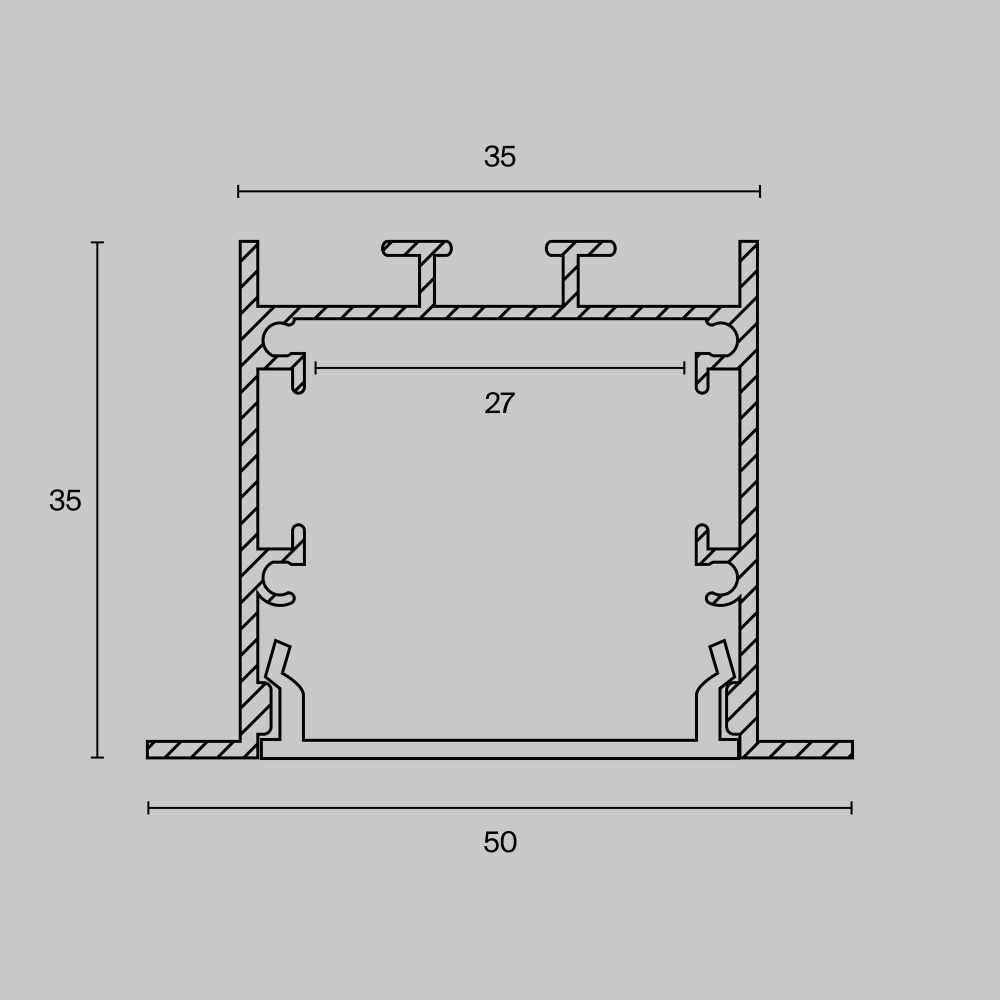 Профиль Led Strip ALM-5035-S-2M