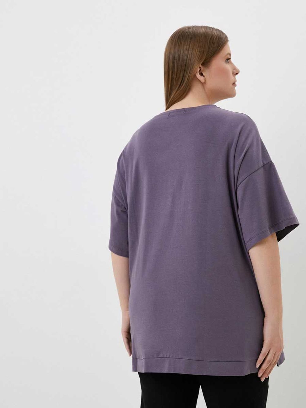 Футболка длинная больших размеров