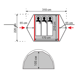 Tramp палатка Cloud 3Si (зеленый)