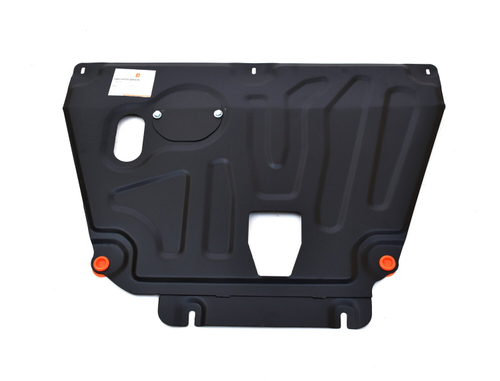 Защита картера и КПП (сталь 1,5 мм) для Kia Rio X-Line 2017-2020 (V - все), Kia Rio IV 2017-2022 (V - все), Hyundai Solaris 2017-2022 (V - все) (устан Alfeco.ALF1050st