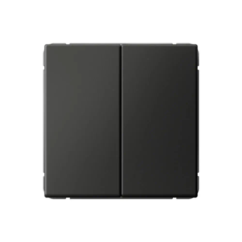 ARTGALLERY 2-клавишный ПЕРЕКЛЮЧАТЕЛЬ, 10АХ, механизм, быстрозажим. клем., БАЗАЛЬТ