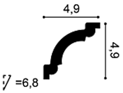 Карниз Duropolymer, 49x49 мм