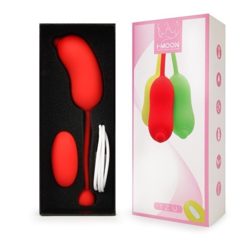 Красное виброяйцо с пультом ДУ (Цвет: красный)