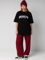 Футболка оверсайз с принтом длинная Brooklyn