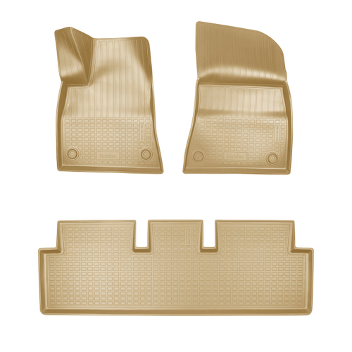 Ковры в салон Norplast/Unidec для Tesla Model 3 в кузове SD (2017-)Полиуретан,Бежевый, арт.NPA11-C87-300-B