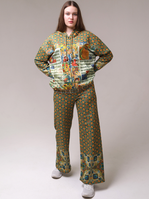 Комплект (зип худи и брюки), по мотивам иллюстраций из Испанского Часослова начала 16 века