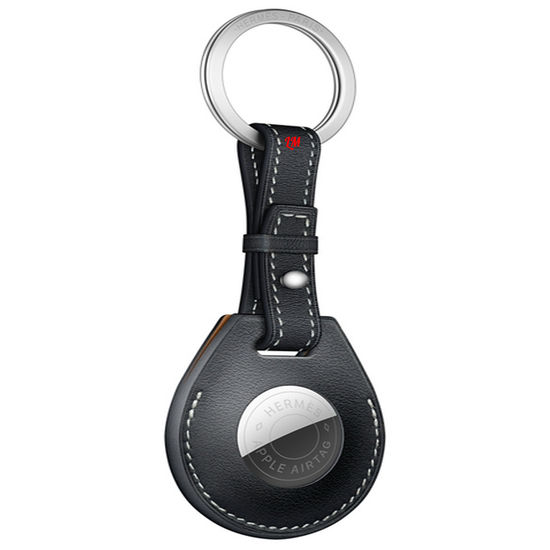 Умный брелок Apple AirTag Hermes с кольцом для ключей Чёрный