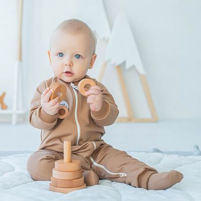 Jumpsuit without hood 3-18 months - Desert Sand