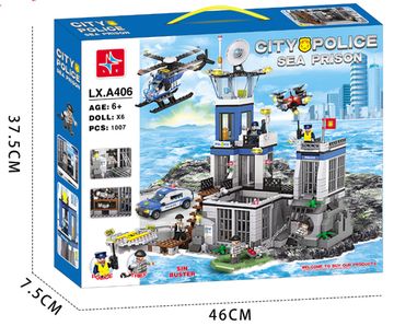 Конструктор LX City Sea Prison / "Остров тюрьма" , A406  1007 деталей