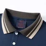 Поло Ymkashix серое / темно-синее