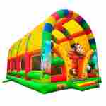 Коммерческий надувной батут «Зверята 2» с крышей, 10х6х6 м