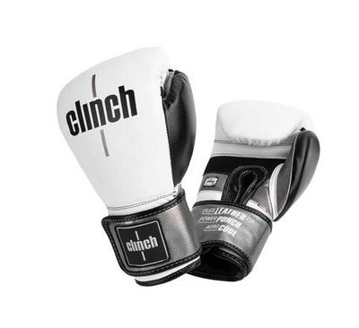 Перчатки боксерские Clinch Punch 2.0 бело-черно-бронзовые C141