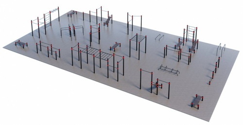 Проект Парковая площадка для Воркаут и ГТО 4-4 (28 x 15 м)