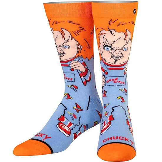 Носки Чаки, р-р 38-44 (голубой/красный)
