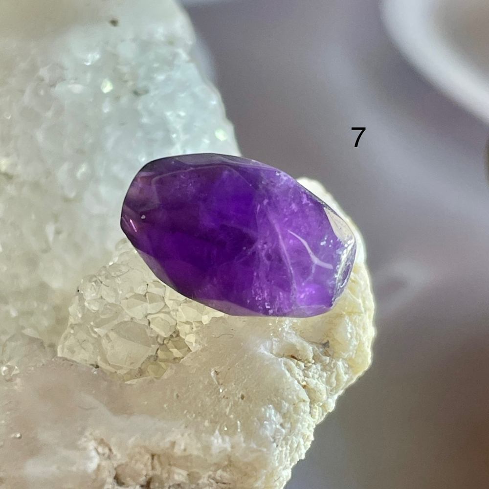 54611  Аметист Бусина бочонок 10*14мм огр