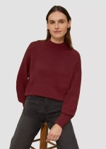 Трикотажный свитер расслабленной формы с воротником-стойкой