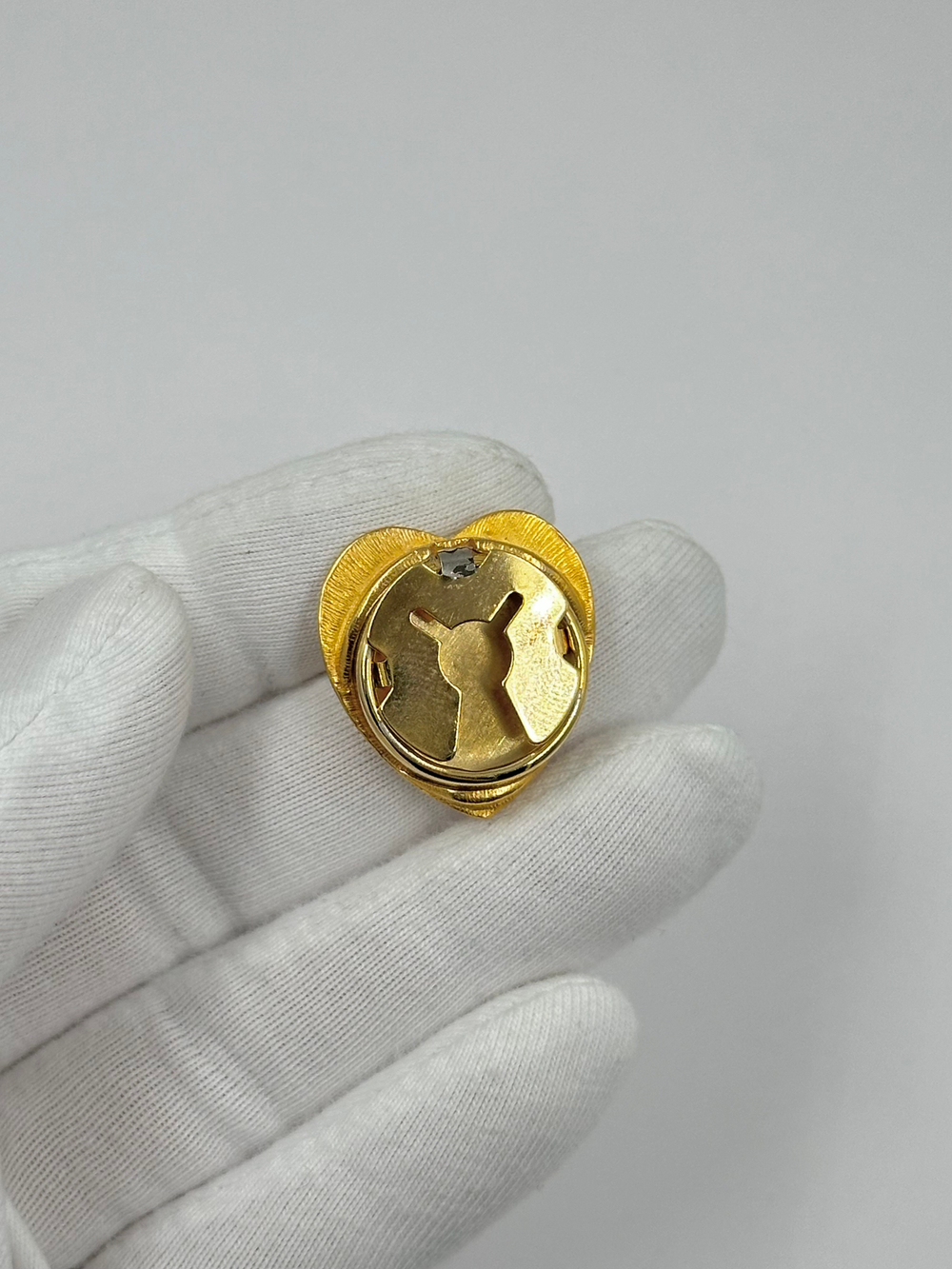 Накладка на пуговицу Сердце со звездой