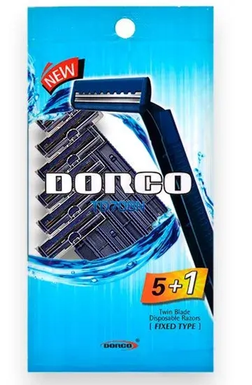 "DORCO" Станок для бритья одноразовый 5+1шт (TD708DB-6P)