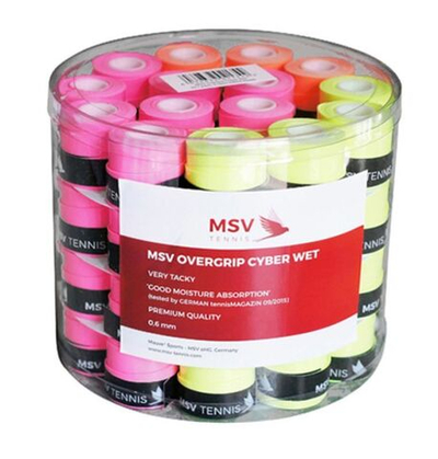 Теннисные намотки MSV Cyber Wet Overgrip neon yellow/neon orange/neon pink 60P