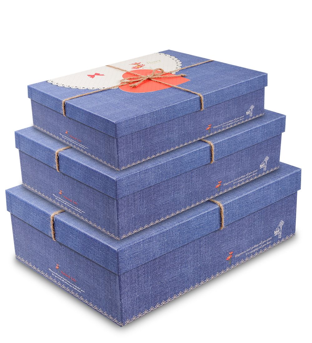 Packing Symphony WF-21-A Набор коробок из 3шт «Прямоугольник» цв.синий