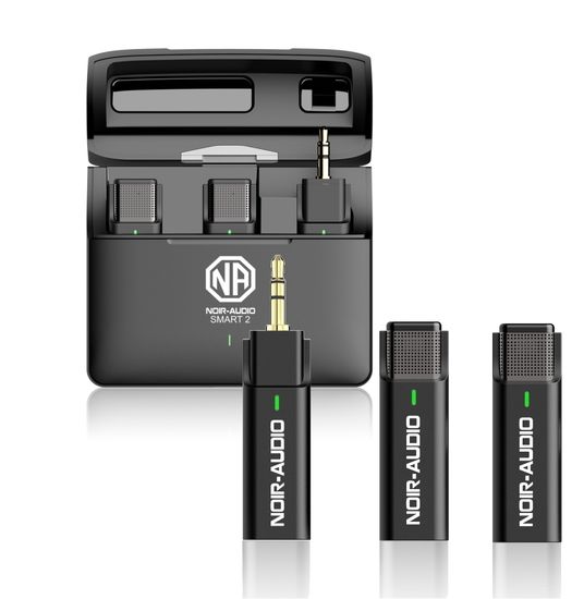 Микрофон для фото и видеокамер NOIR-audio Smart 2 Jack 3.5 DUOS, черный