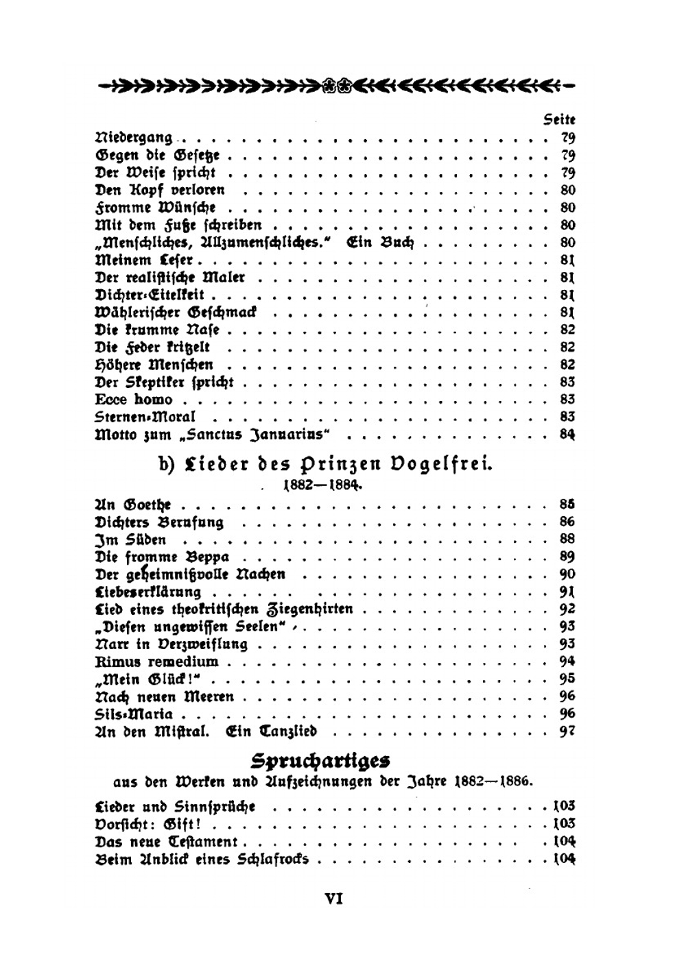 Gedichte Und Sprüche | F. Nietzsche