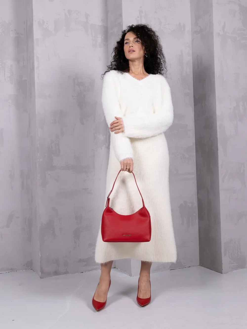 Сумка через плечо натуральная кожа