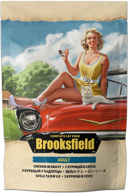 BROOKSFIELD Adult Cat с Курицей в соусе 85г.*22шт.