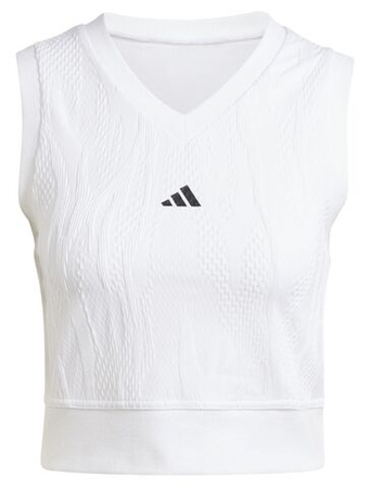Женский топ теннисный Adidas Tennis Pro Crop Top - белый