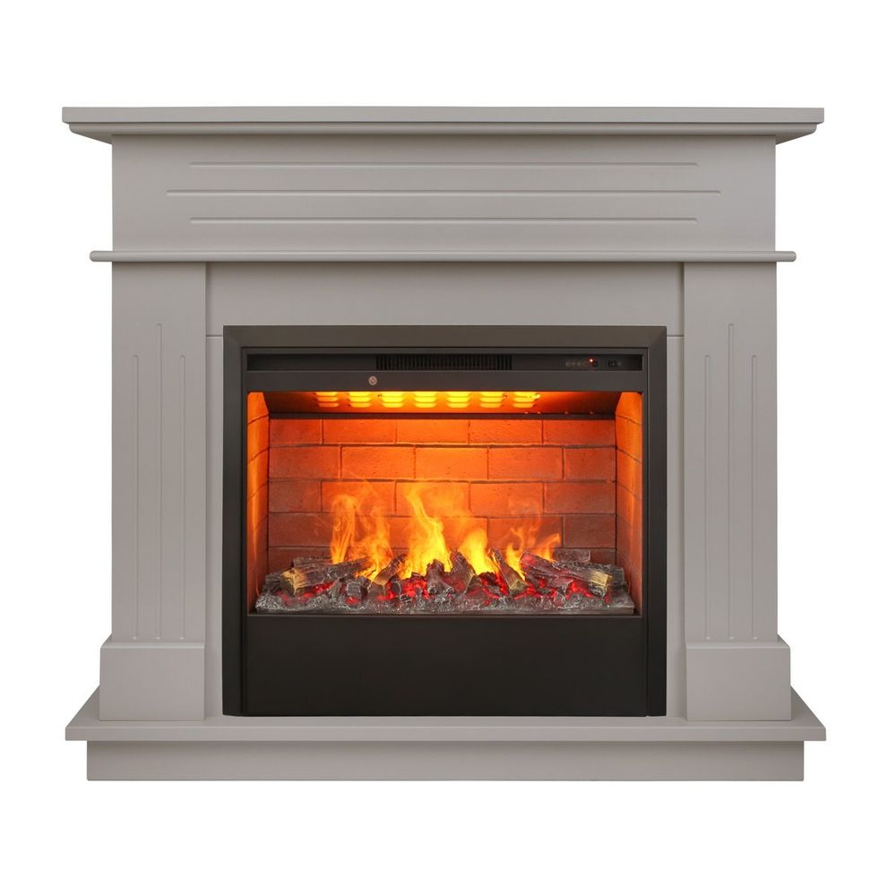 Электрокамин RealFlame Regent 26 BG кашемир с очагом 3D Helios 26
