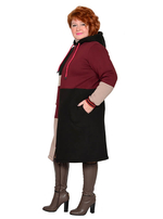 Зимняя удлинённая толстовка Брусника