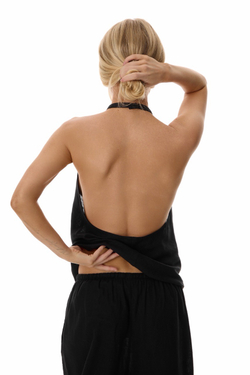 LINEN TOP BLACK ESME