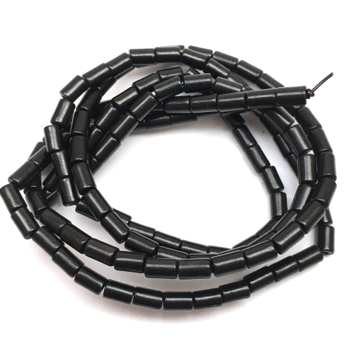 Говлит черный 6х4 мм, бусины (нить)