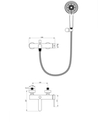 Смеситель для ванны с душем WONZON & WOGHAND STICK, Черный матовый (WW-88639017-MB)