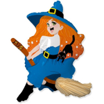 Фигура Ведьма на метле, с гелием #901850-HF3